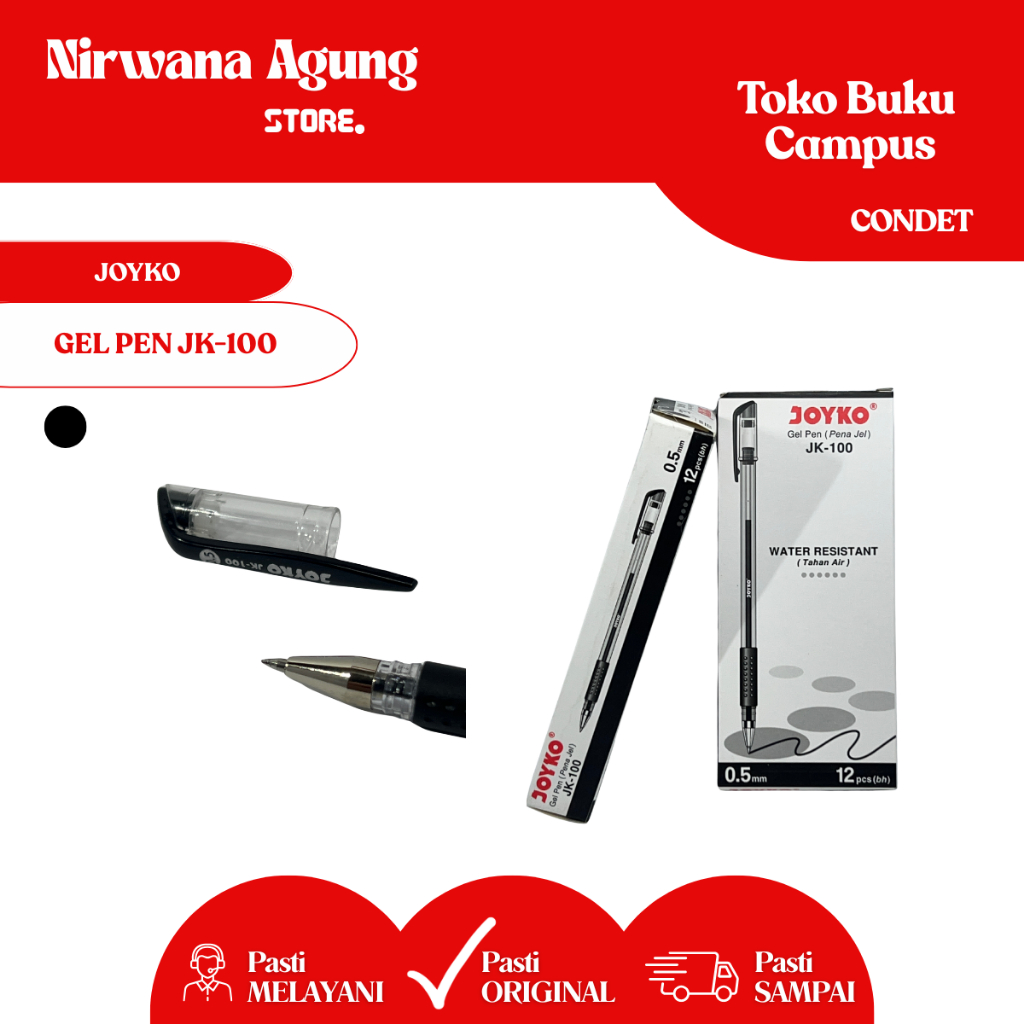 

[BOX]JOYKO - Gel pen / pulpen jel / pena jel / bolpoin jel JOYKO JK-100 - hitam