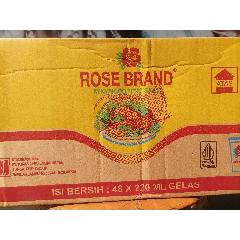 

Minyak goreng Rose Brand 1 Karton