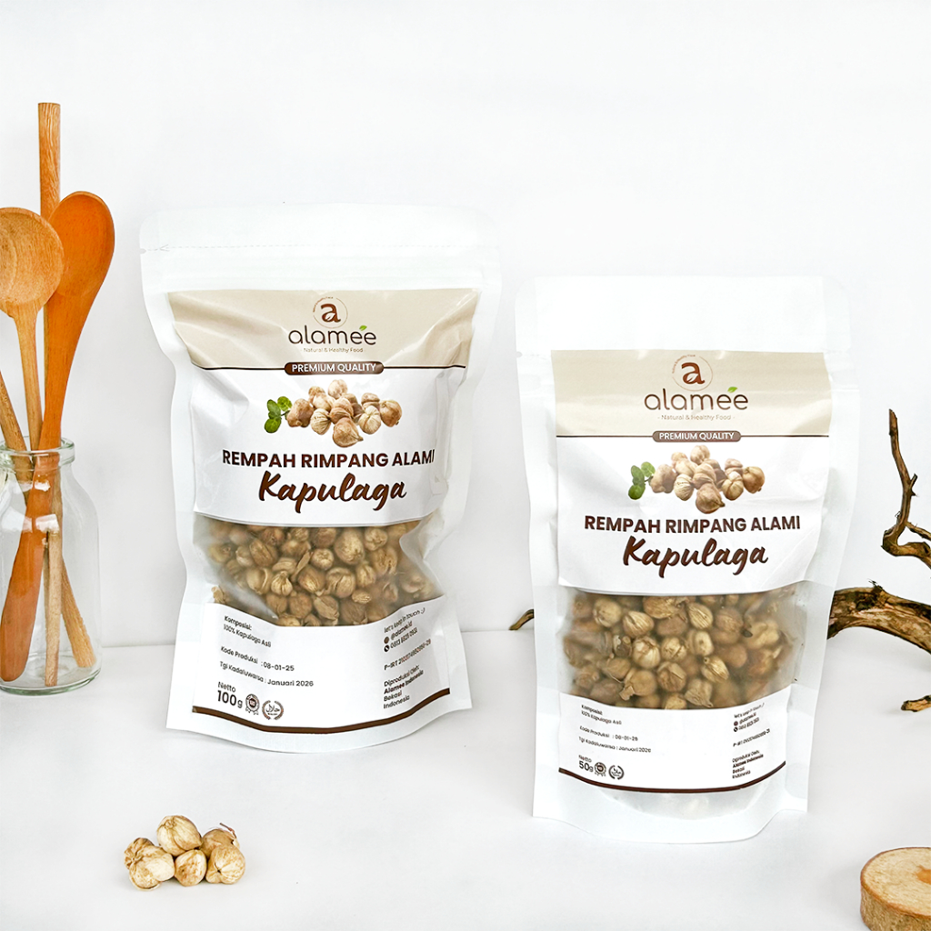

ALAMEE Kapulaga Kering Lokal Cardamom Kapolaga Kapol Spice Rempah Rimpang Organik Alami