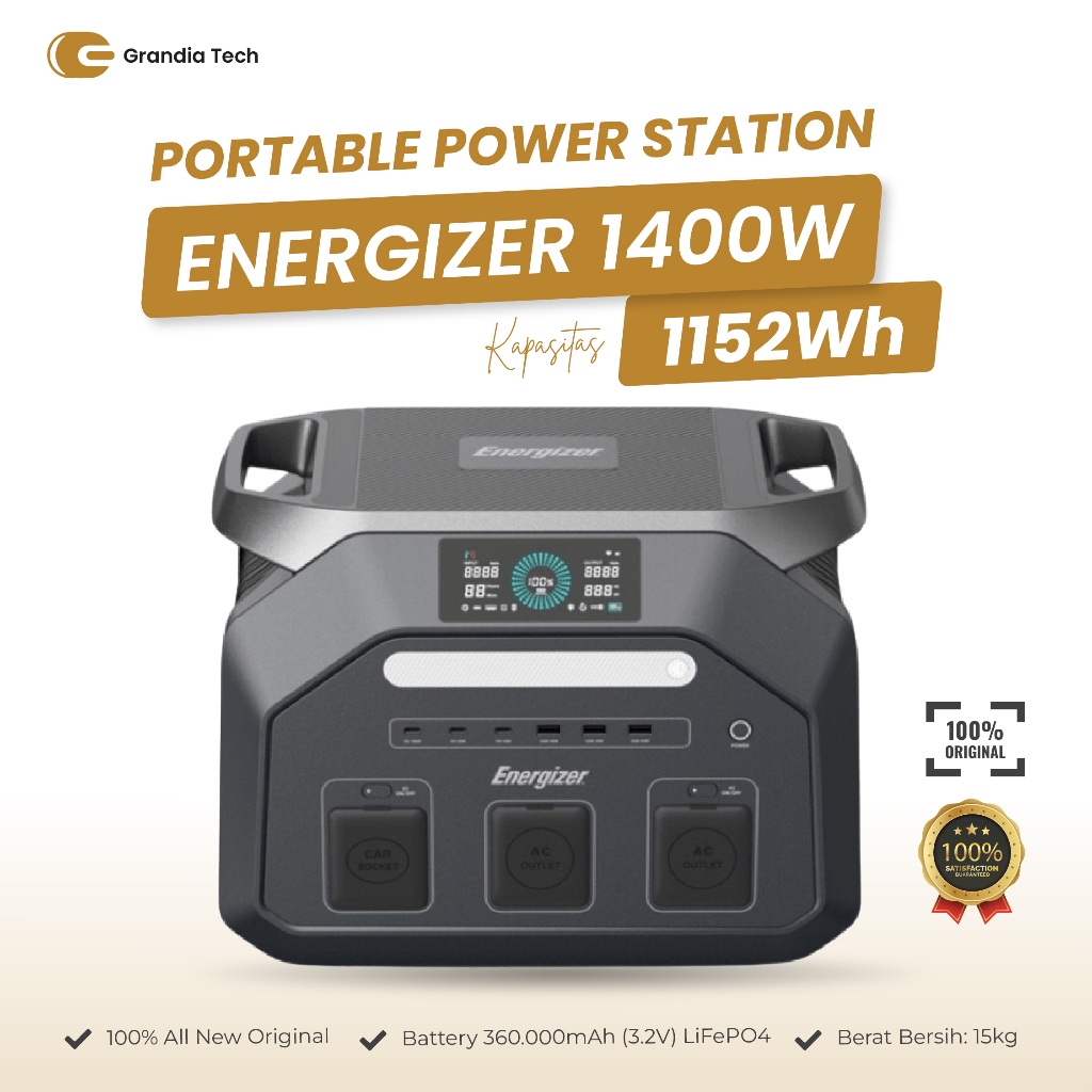 Energizer Portable Power Station F1400W Genset Portabel untuk Outdoor dan Camping