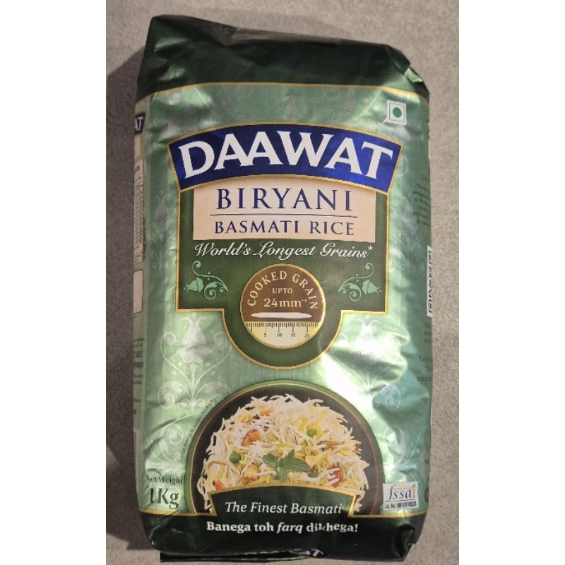 

Beras India DAAWAT Basmati Rice 1 kg - RM.
