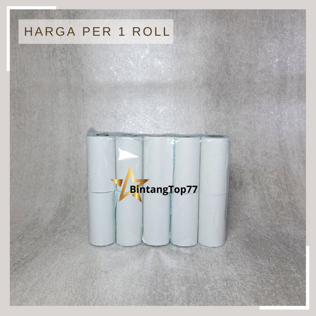 

Roll Thermal Stiker 58 mm x 5 Meter (HARGA PER ROLL) / Label Sticker Thermal Continuous