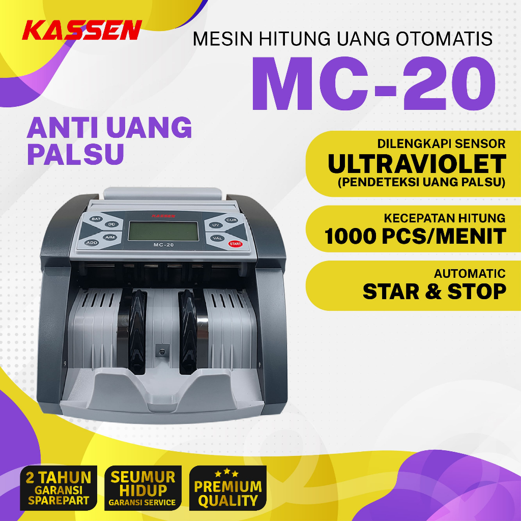 Kassen MC 20 Mesin Penghitung Uang / Mesin Penghitung Uang