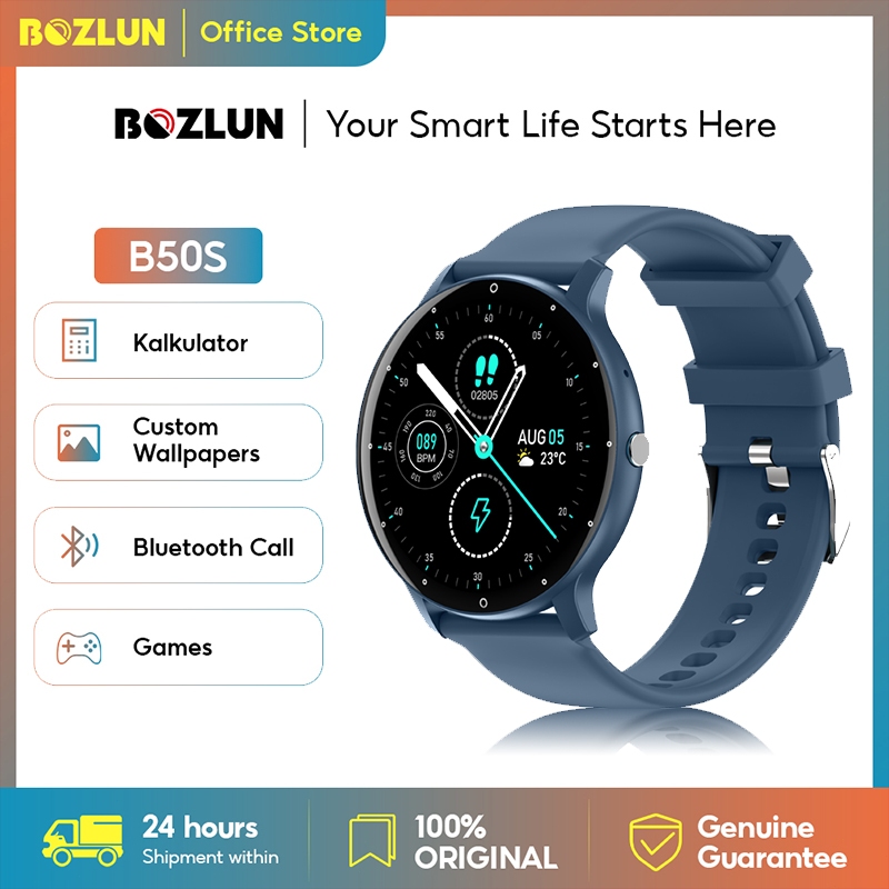 BOZLUN B50S Smartwatch Pria  Jam Tangan Pria Wanita Original Smartband Fitness Tracker Colour Displa