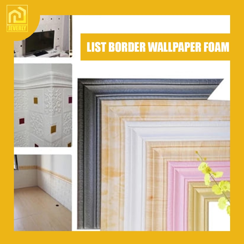 List Wallfoam 3D/List Border Wallpaper Foam/Pembatas Wallfoam Dinding Murah Ketebalan Real 6mm