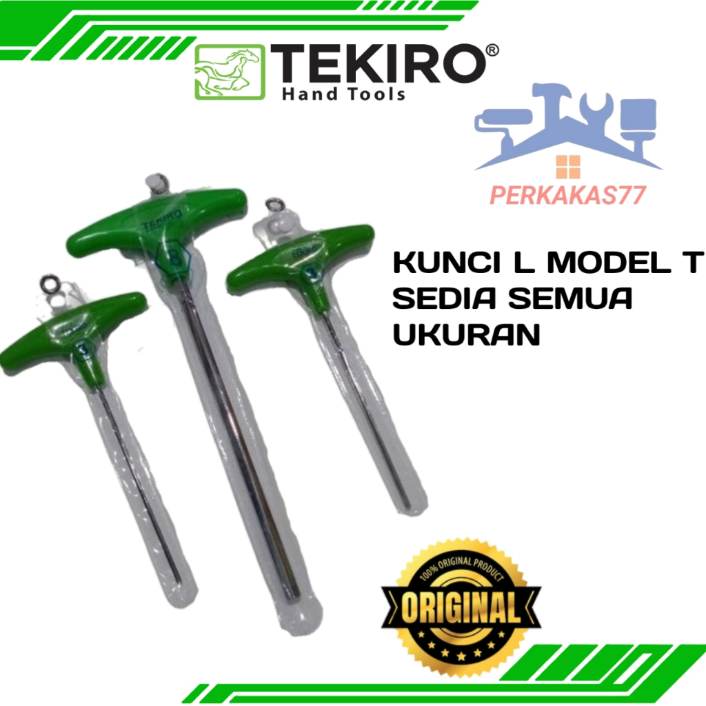 KUNCI L MODEL T TEKIRO 3 4 5 6 - KUNCI L HEXAGONAL MODEL T