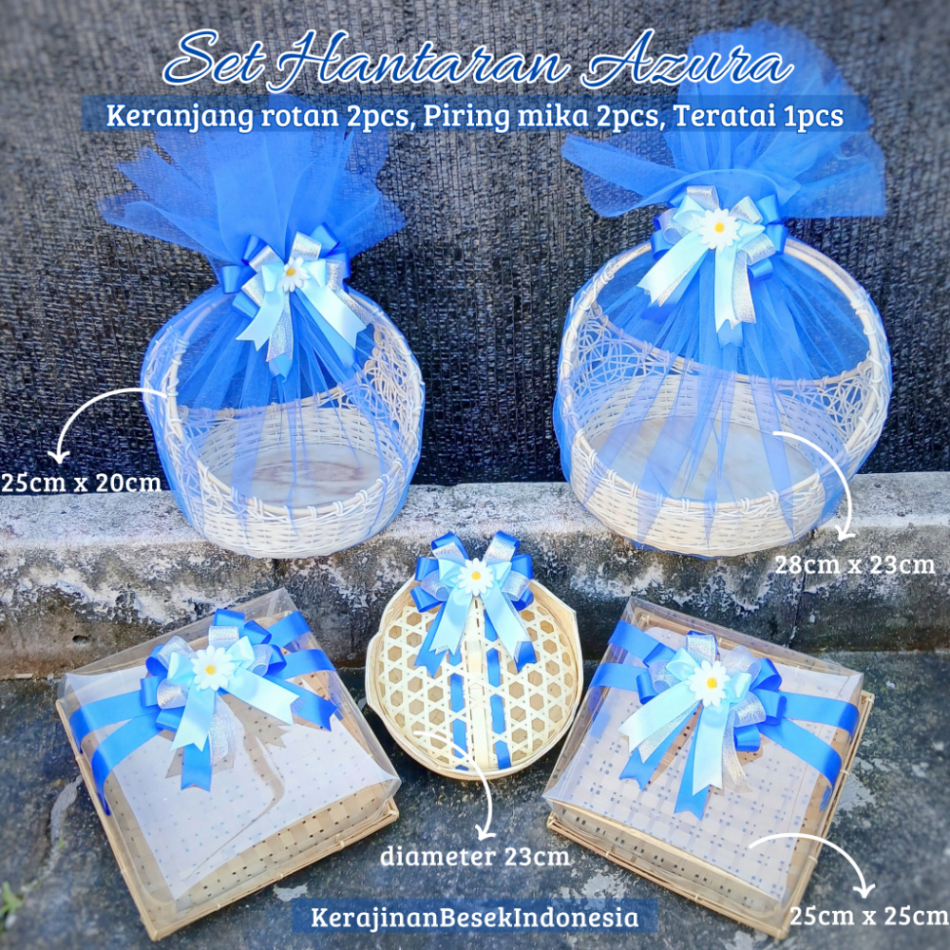 

HANTARAN SATUAN AZURA BONUS PITA Box pernikahan kotak lamaran hampers murah kado parsel tile bunga