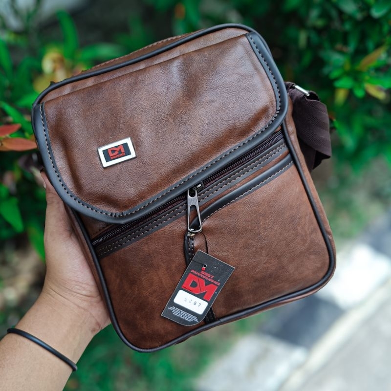 Tas Bahu Kulit Sintetis | Tas Pria Kulit Sintetis Model Bahu Selempang