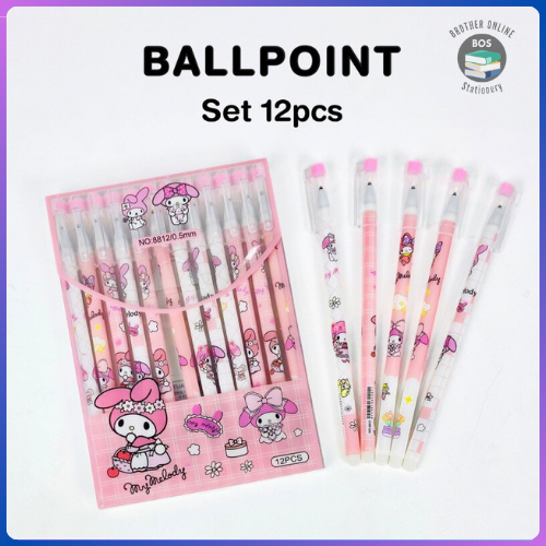 

BOS Pen Gel Gambar 12 pcs Bisa Hapus/Erasable Pen/Balpen Gel/Ballpoint