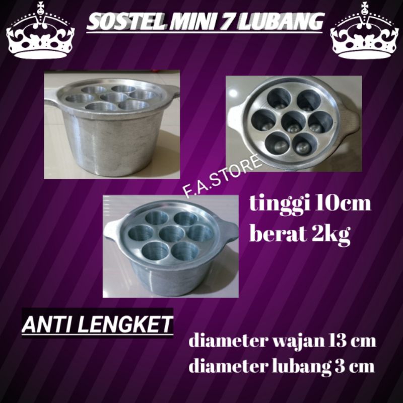 WAJAN/CETAKAN SOSTEL MINI 7 LUBANG
