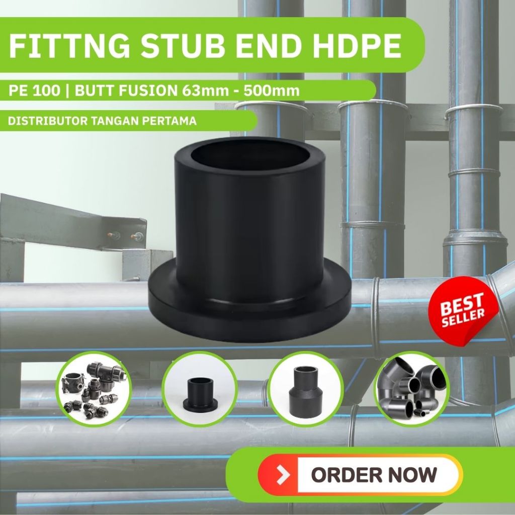 Stub End Hdpe Butt Fusion Joint Pipa Hdpe 10 Inch