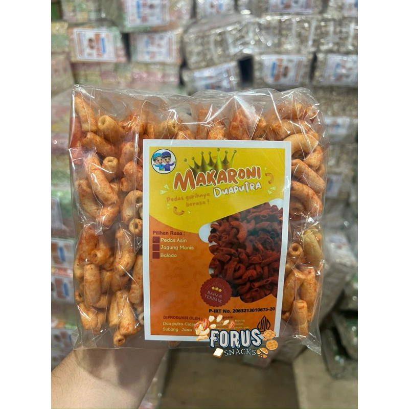 

MAKARONI PEDAS GURIH CAP DUA PUTRA Murah Meriah - CEMILAN RENYAH Rasa Balado/Pedas Asin