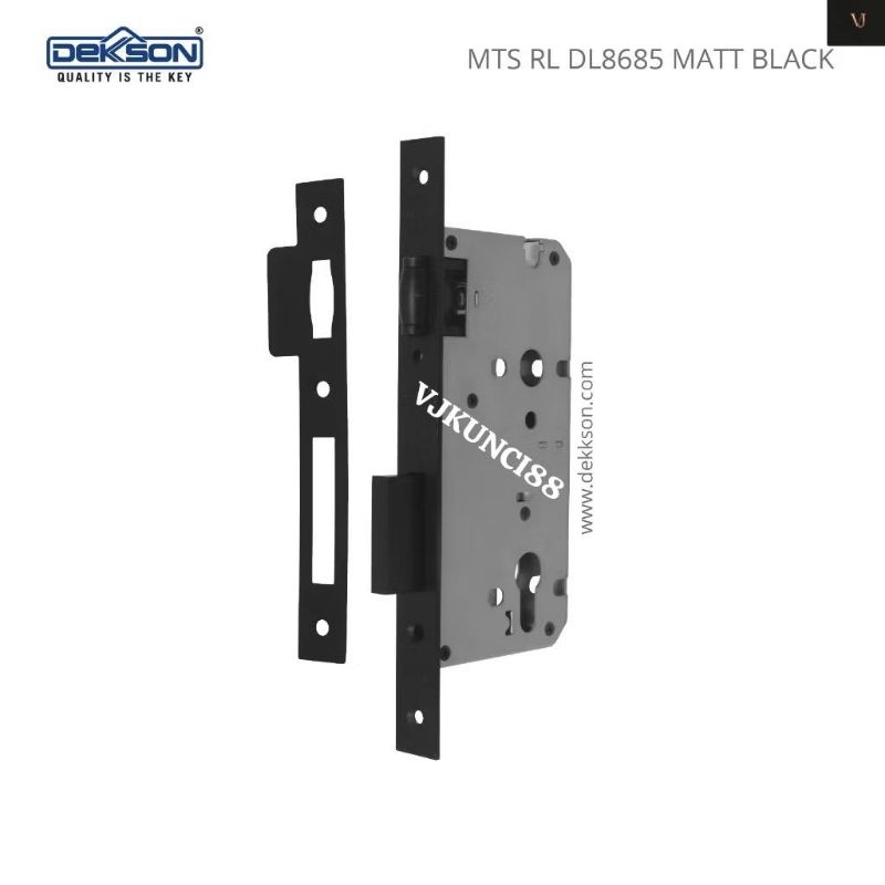 MORTISE LOCK DEKKSON MTS RL DL8585 MATT BLACK