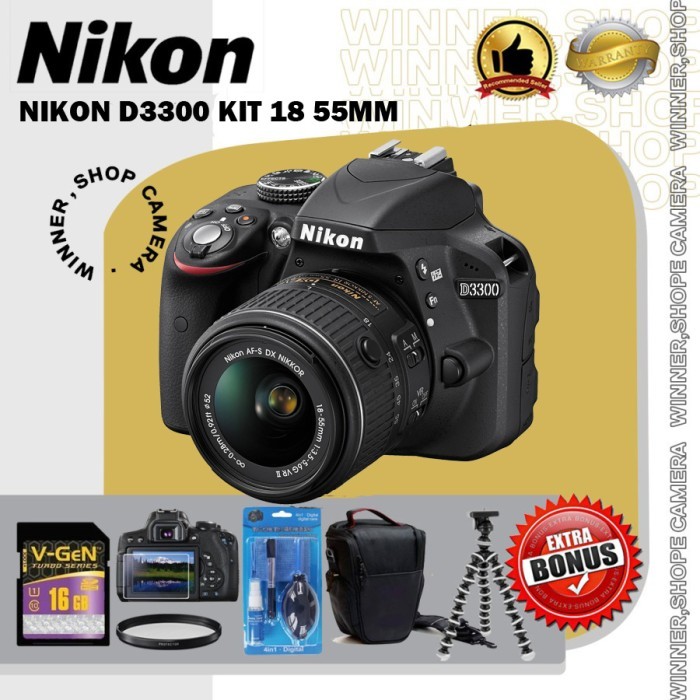 Kamera Nikon D3300 kit 18-55 VR ll / Kamera DSLR Nikon D 3300