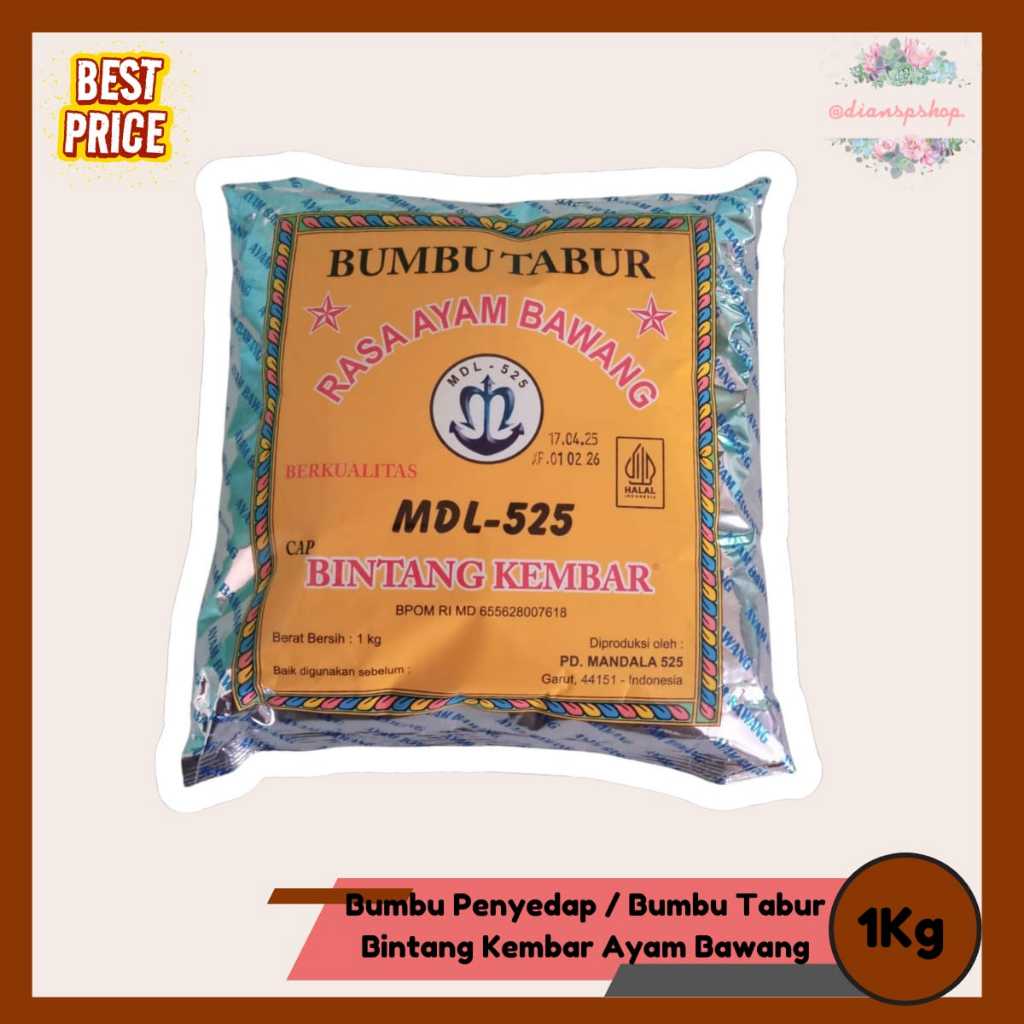 

Bumbu Penyedap Bumbu Tabur Bintang Kembar Ayam Bawang 1kg MDL 525