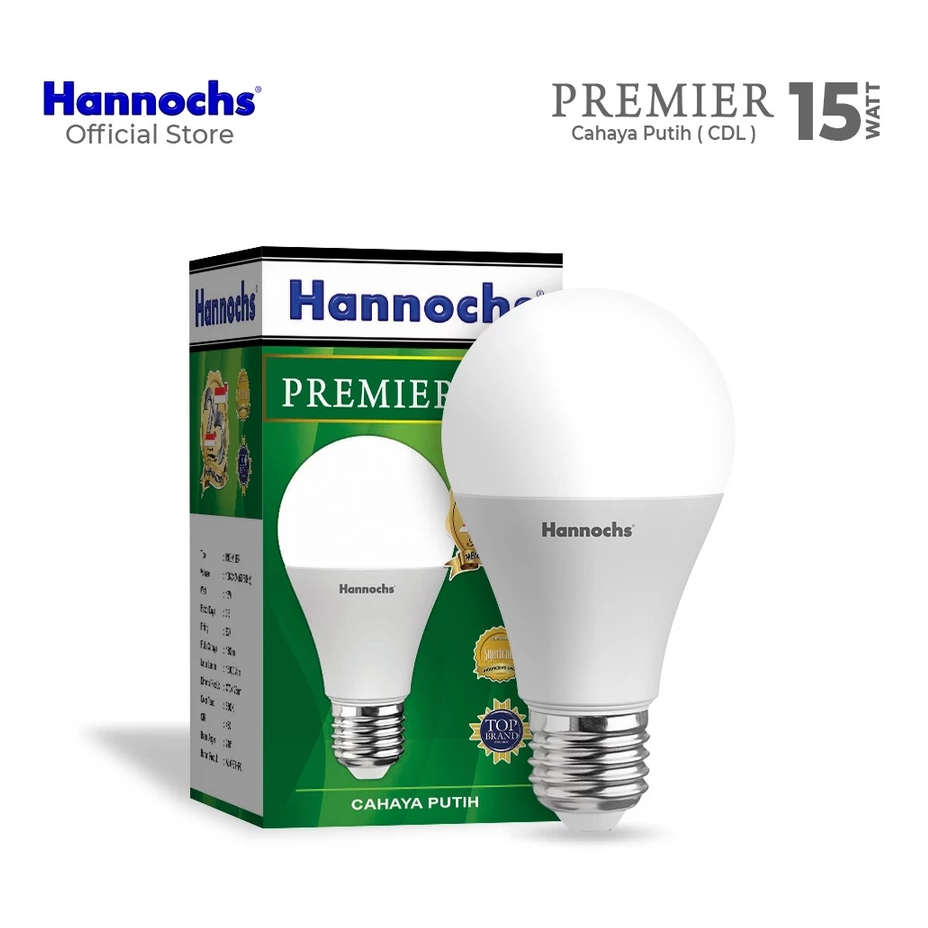 Hannochs Premier Bohlam LED 15 Watt / Bola Lampu 15 W Hannochs