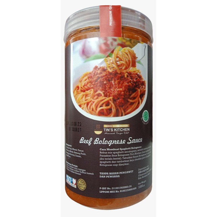 

Beef Bolognese Sauce Tins Kitchen Berkualitas dan Premium Ukuran 1kg