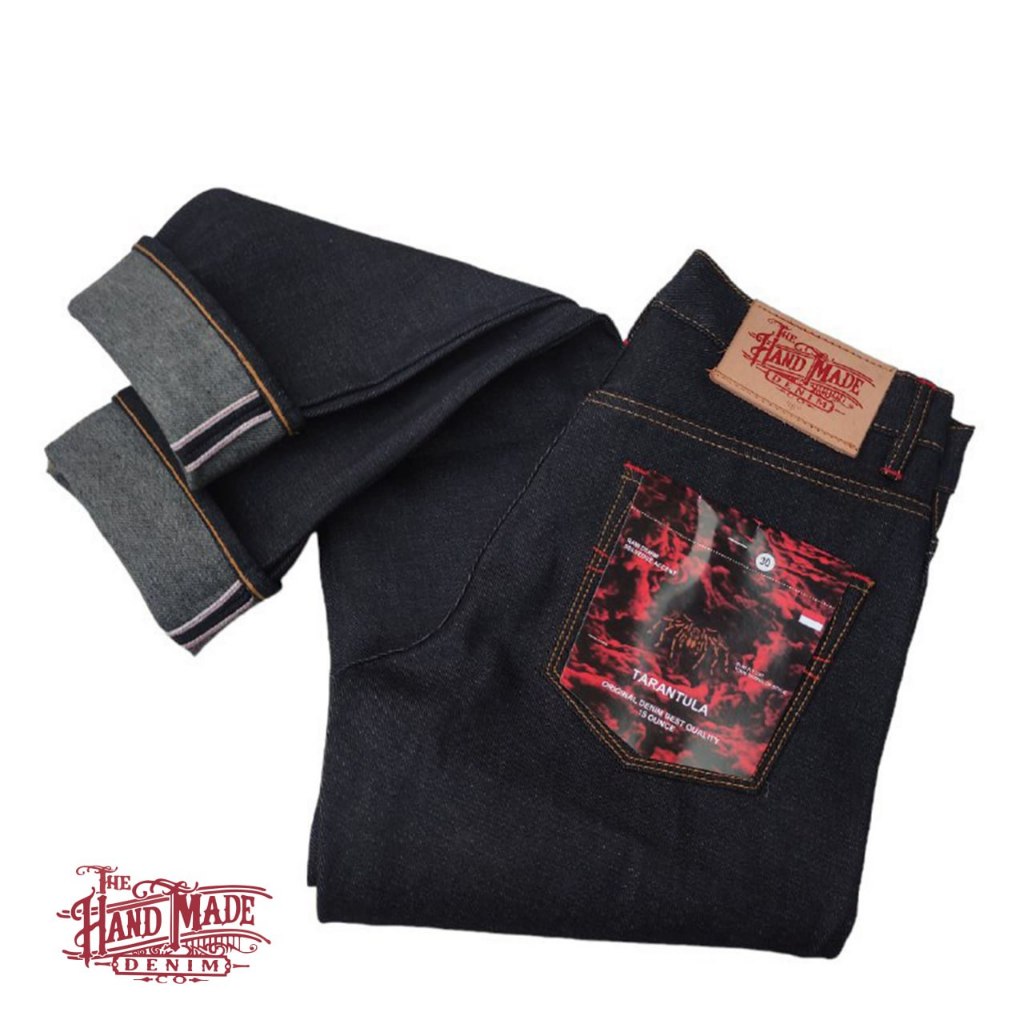 Jeans Denim Selvedge Accent Raw Denim 15 Ounce Sanforized  Handmade Black Deep Indigo Original Denim