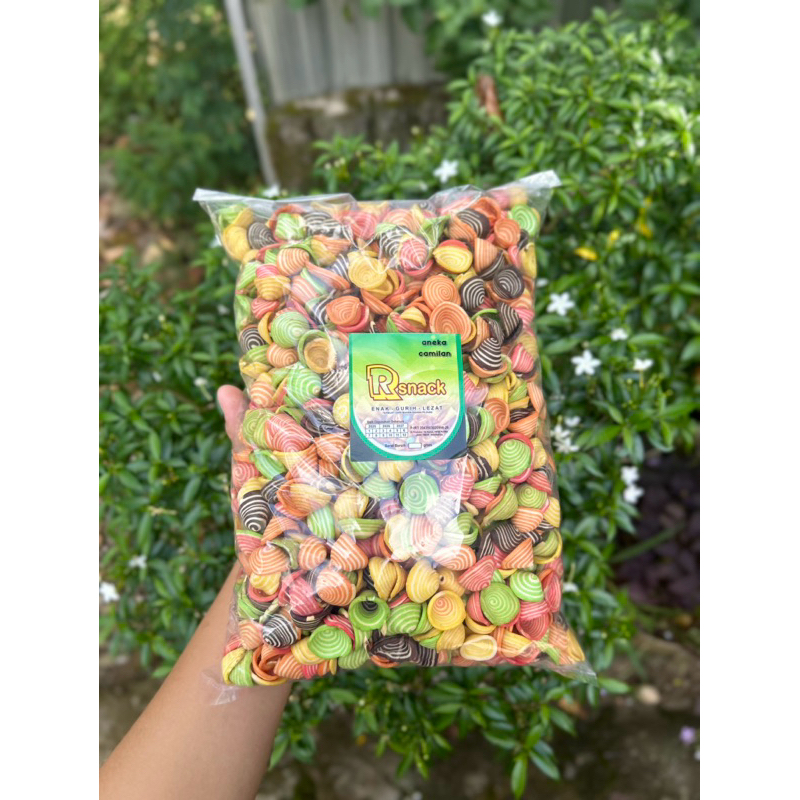 

Kuping gajah mini rainbow pelangi 250g,500g,1kg include bubble wrab dan kardus