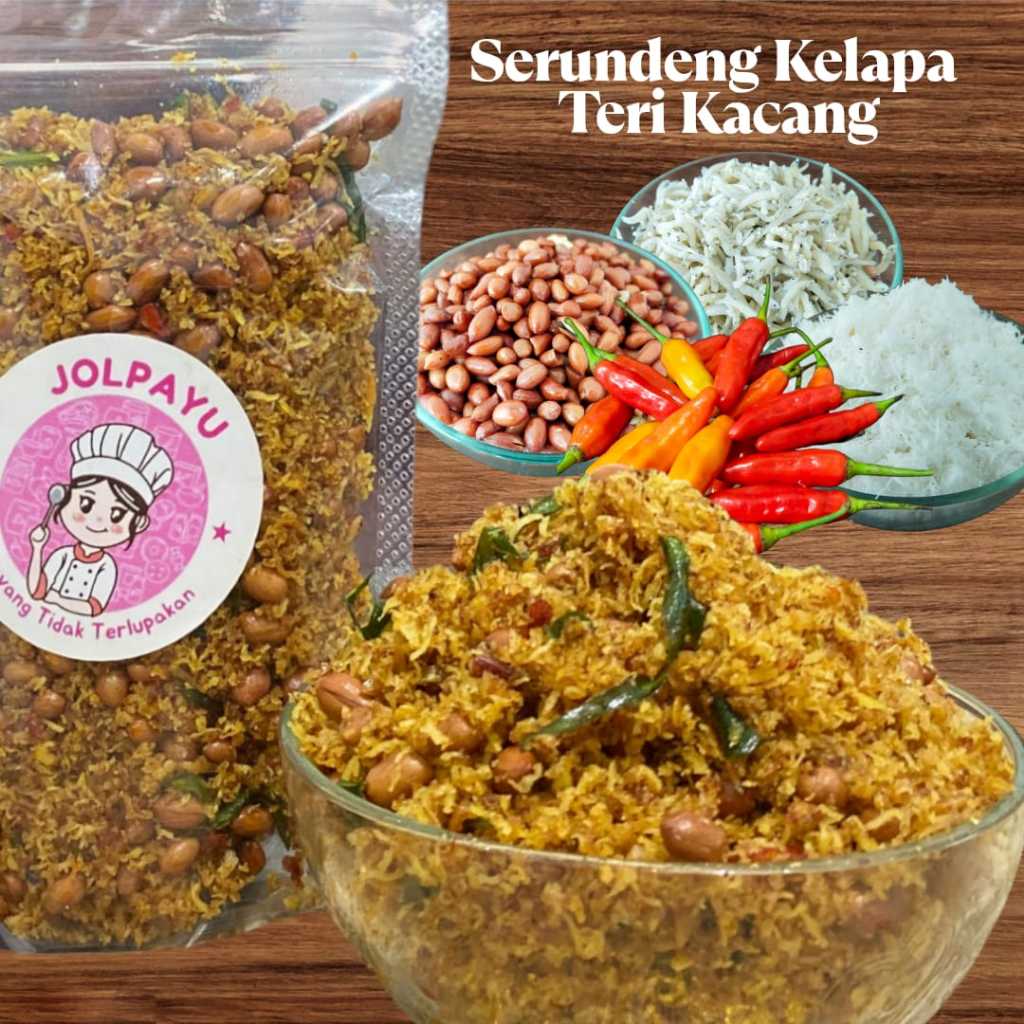 

Serundeng Kelapa Pedas Manis Teri Kacang Gurih Serundeng Original Khas Bandung Halal 500gr