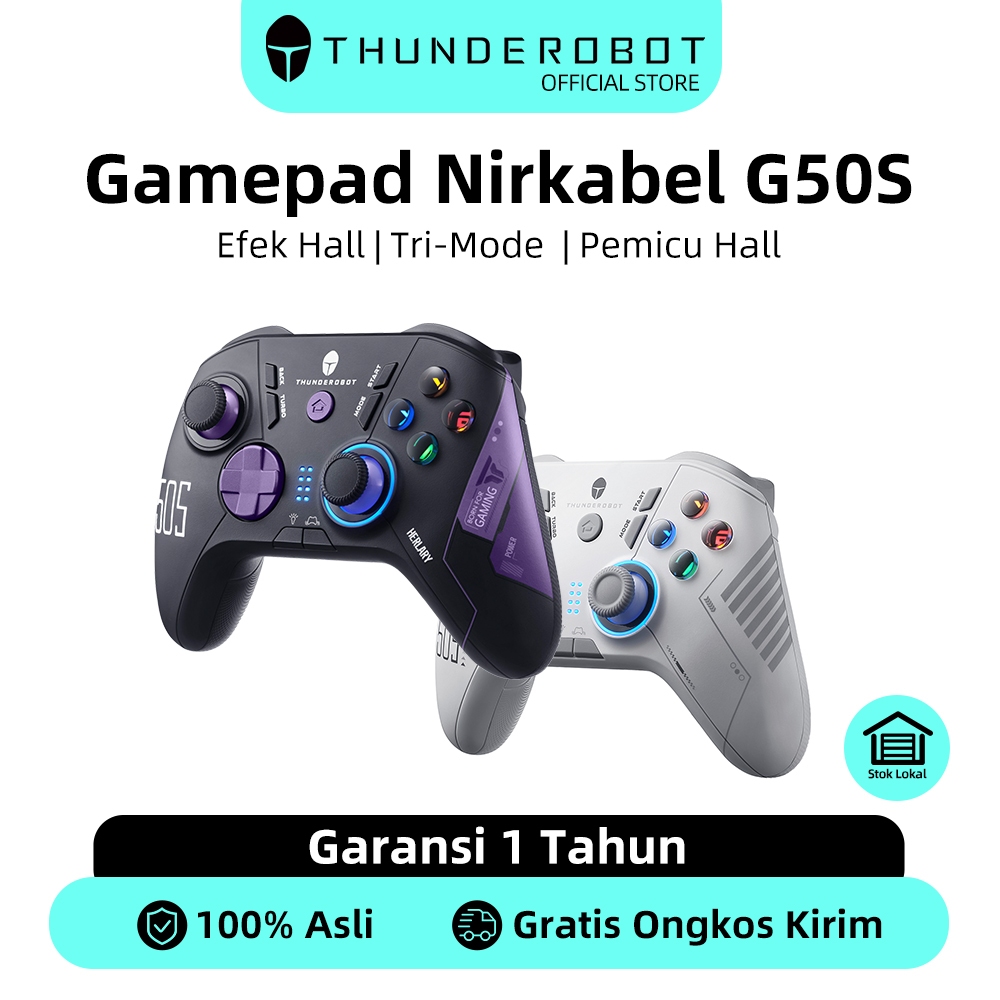 Basirguay - Thunderobot G50S Wireless Gaming Controller Hall Effect Triggers Tri-Mode