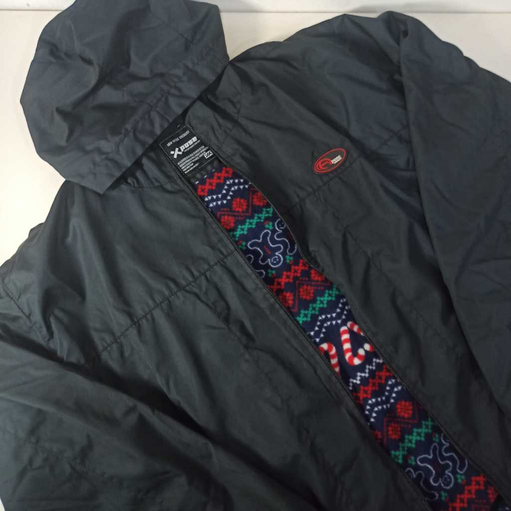 Jaket Xpose Windbreaker Parasut Bolak Balik Ukuran L