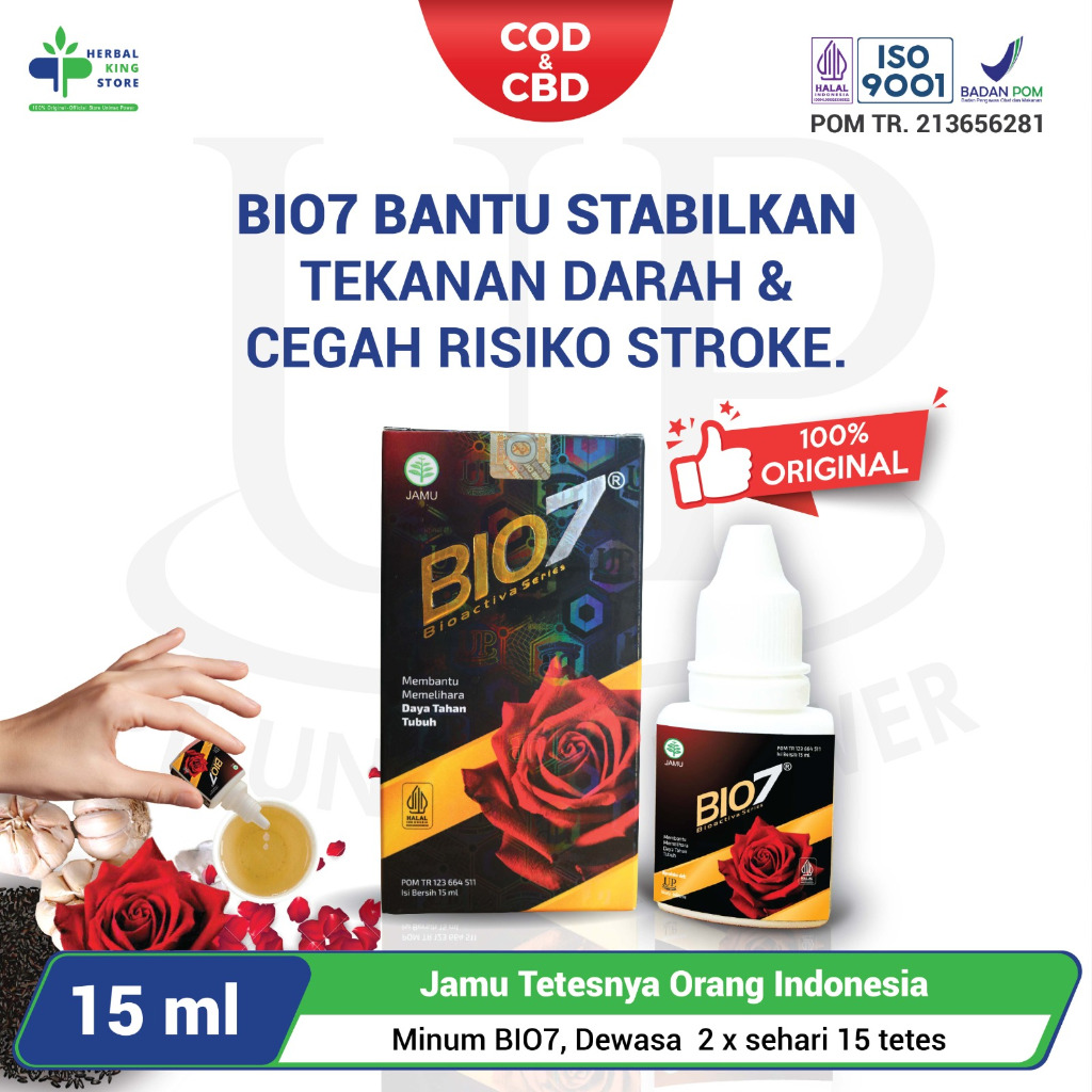 BIO7 Obat Herbal Tetes Hipertensi dan Stroke - Jamu Tradisional