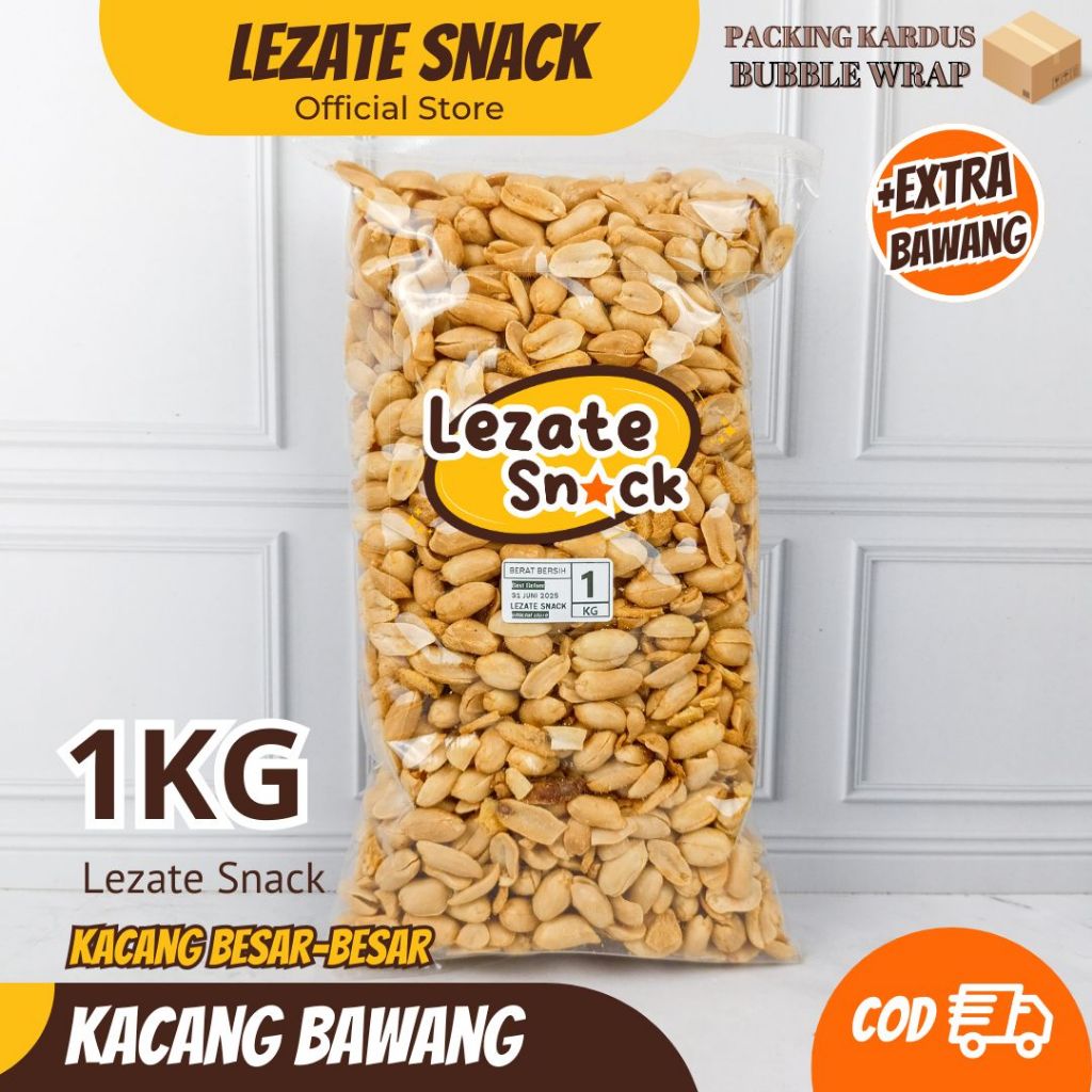 

Kacang Bawang Goreng 1kg Kualitas Premium Extra Bawang Kacang Bawang Besar Utuh Gurih Kacang Bali Ashoka Asin Murah Enak Renyah SEDAP Snack
