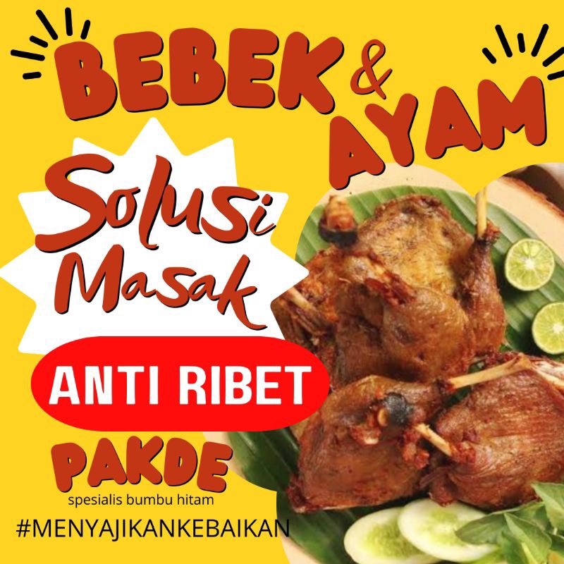

Bebek Bumbu Hitam free sambal