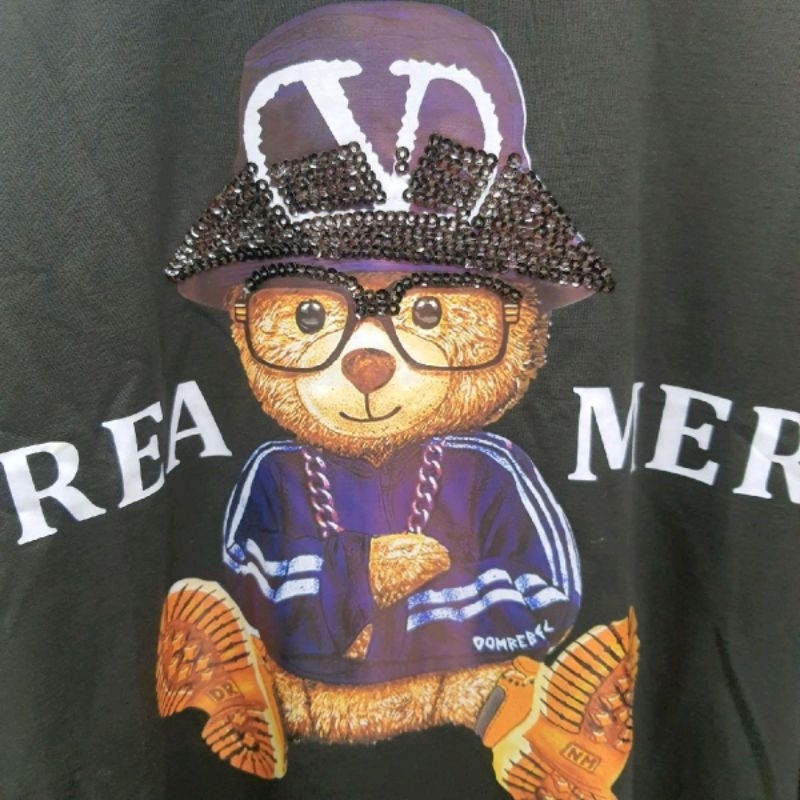 mini dress Panjang Wanita model Casual Putih bermotif karakter