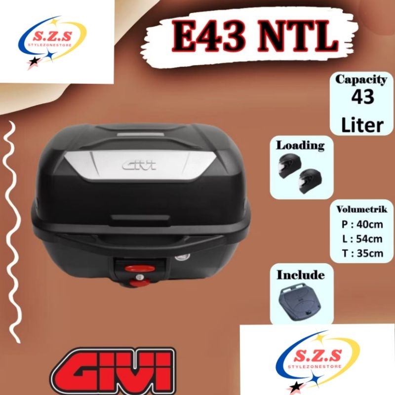 Box givi E43 NTL Box Motor Box Touring Givi E43 NTL