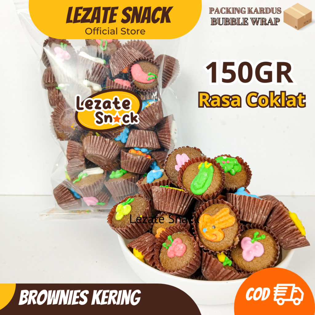 

Kue Brownies Kering Mini 150GR Renyah Manis Enak / Bronis Brownis Kering Crispy Kiloan Amanda Panggang Coklat Bandung Lemonilo Tulip