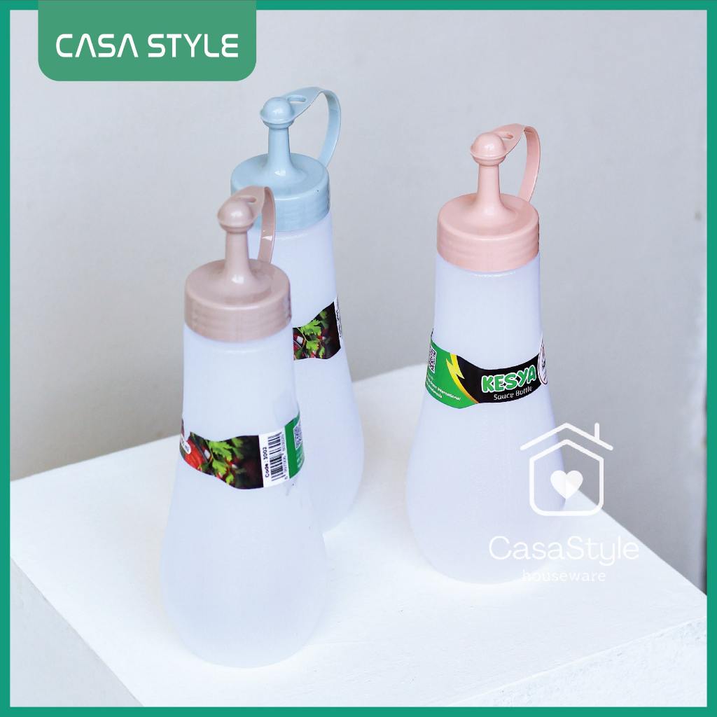

⌊CASA⌉ Botol Saos Plastik / Botol Sauce Tomat / Kecap / Mayonnaise / Sambal Serbaguna 1 Lubang 400 ml