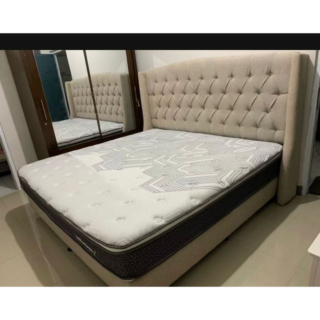 dipan sandaran kain bludru busa