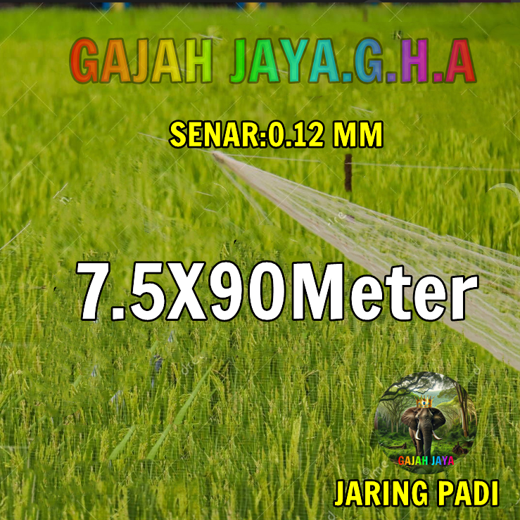 jaring burung emprit 0.12mm/jaring penutup padi/jaring ikan/jaring burung 7.5X90Meter