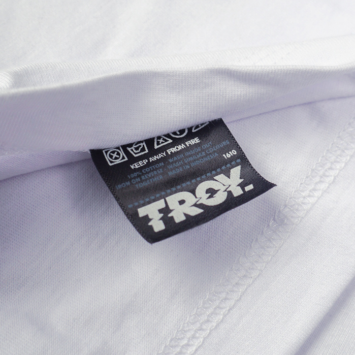 Troy Company Neck Strip Tshirt White Burst Forth - Kaos Lengan Pendek Kaos Putih KST 3101-2G1W