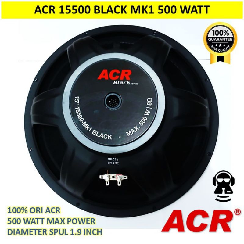 Speaker ACR 15 Inch 15500 Black MK1 - Speaker 15500 ACR 15500 BLACK MK1