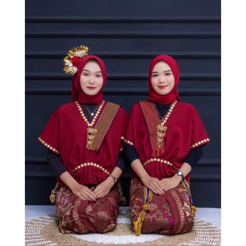 Lambung viral Sasak Lombok Satu Set maroon