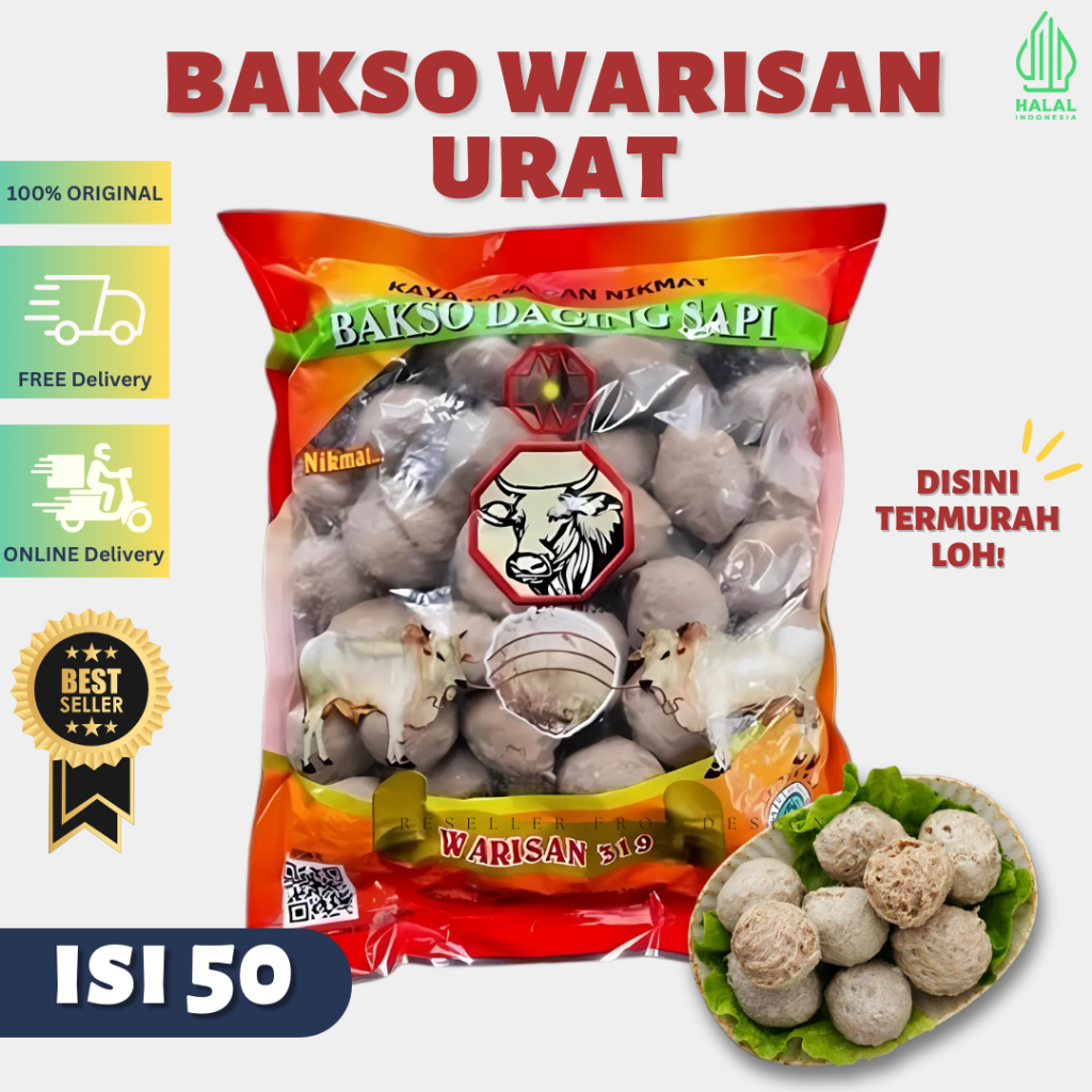 

TERLARIS! BAKSO SAPI WARISAN URAT ISI 50 | BAKSO DAGING SAPI VIRAL ENAK | BAKSO KUAH /BAKAR PREMIUM