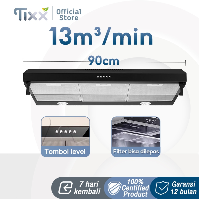 TIXX COOKER HOOD 90cm Penghisap Asap Dapur Cooker Hood