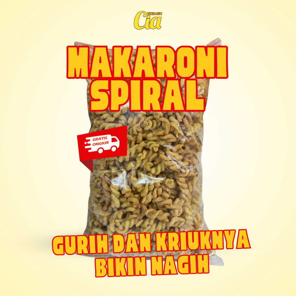 

Makaroni Spiral Kiloan 1 Kg Makroni Pedas Renyah By Toko Cia