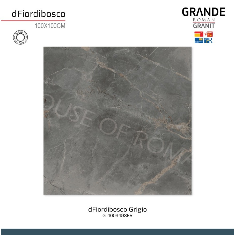 ROMAN GRANIT GRANDE dFiordibosco Grigio 100x100 GT1009493FR ROMAN GRANIT