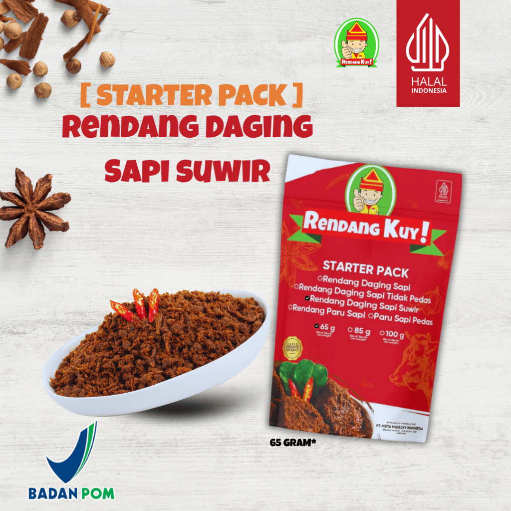 

Rendang Kuy! - Starterpack Rendang Daging Sapi Suwir 65 Gram