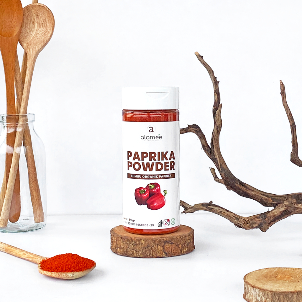 

ALAMEE Paprika Bubuk Powder Ground Bumbu Dapur Instan Organik Murni Asli Tanpa Campuran 80g