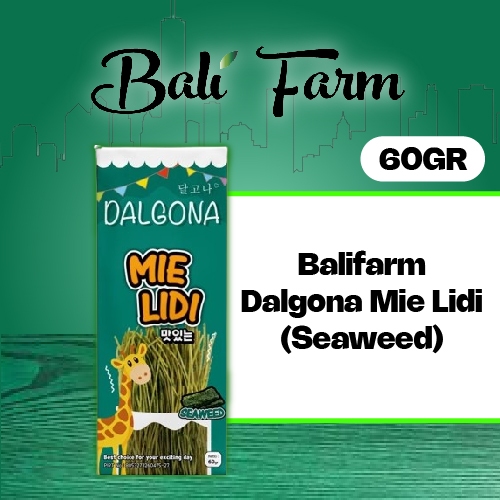 

Bali Farm x Dalgona - Mie Lidi cemilan instan rasa rumput laut / 60 gram