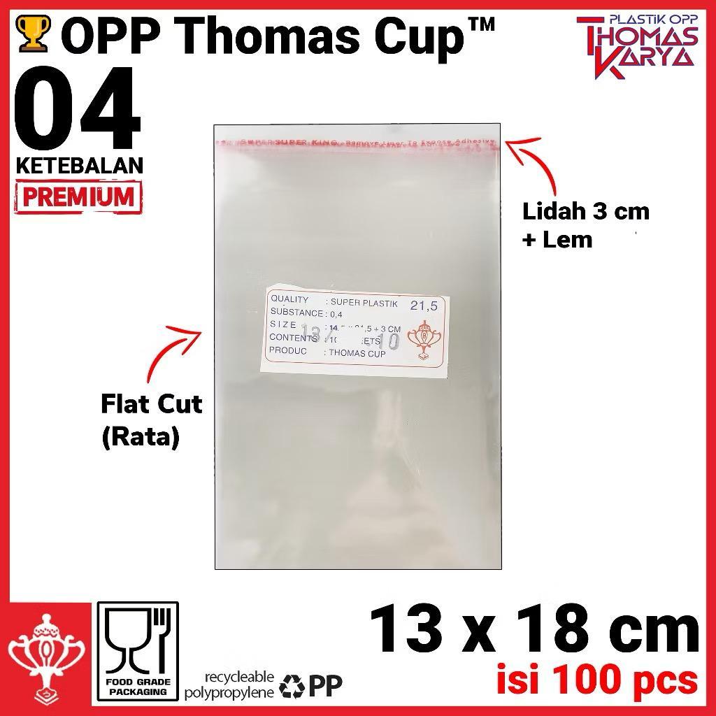 Plastik OPP 13x18 TEBAL | Isi 100 | Kantong Bening | Kemasan KABOBS Roti Manis Makanan | Plastik Und