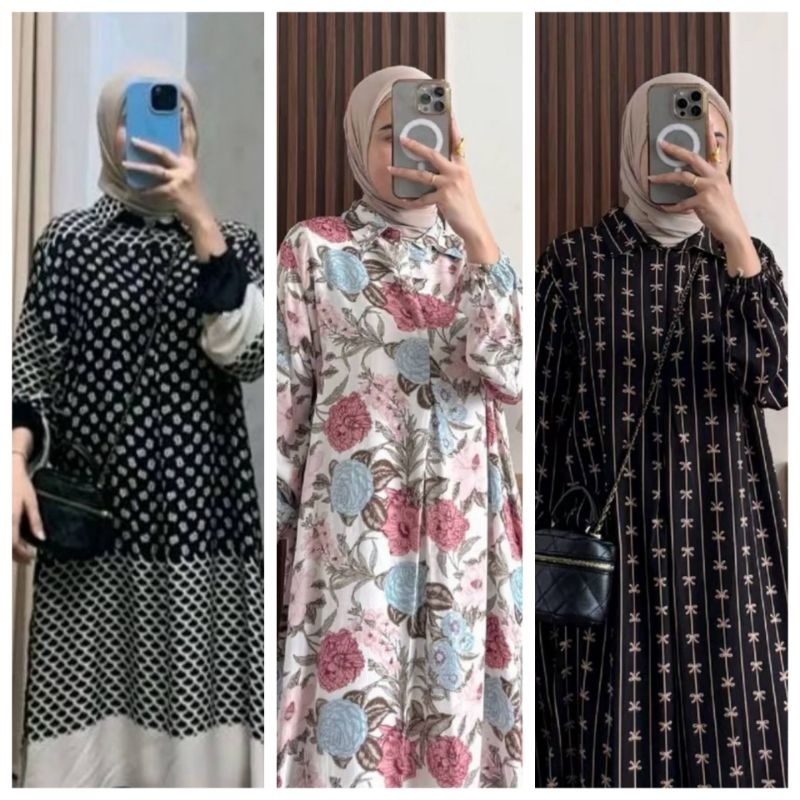 Setelan Tunik Duma Wanita Satu Set Baju Dan Celana Kulot Bahan Rayond Premium Grade A