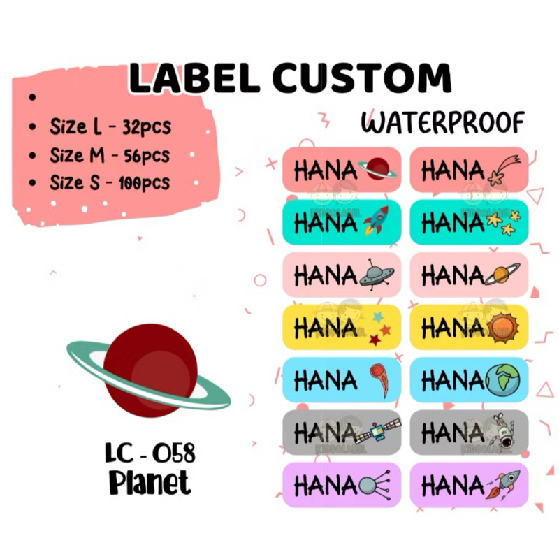 

Stiker Label Nama waterproof Vinyl Custom 4
