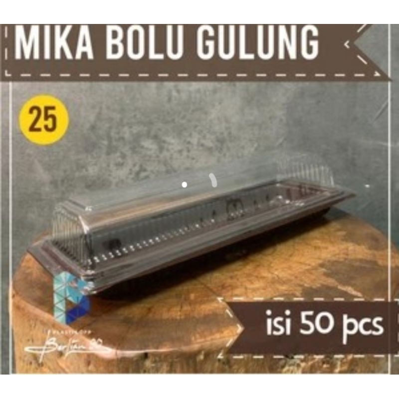 Mika Box Bolu Gulung / Kotak Bolu Kukus uk 8x25
