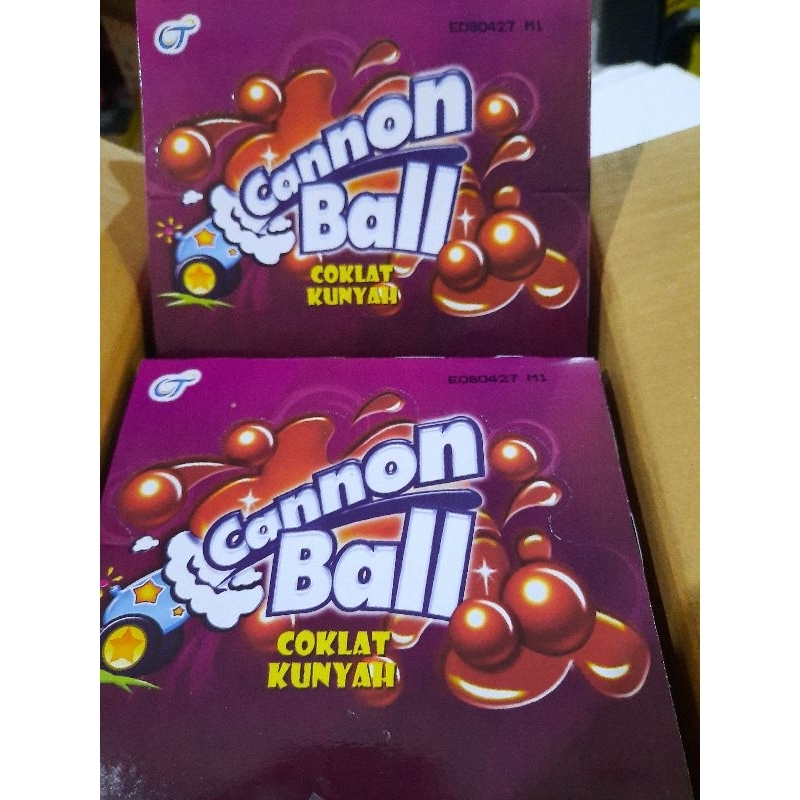 

Cannon Ball coklat kunyah 1 pack isi 24pcs 5.4gr